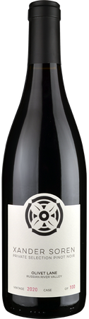 Xander Soren Pinot Noir Olivet Lane Vineyard Russian River Valley 2020